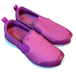 Vionic Julianna Sneaker Slip-On Mesh Activewear Shoe Pink Women’s Size 7 Wide